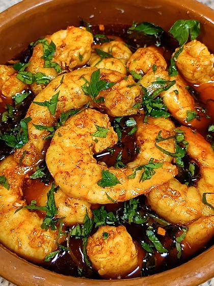 Gambas Pil Pil with Garlic and Smoked Paprika