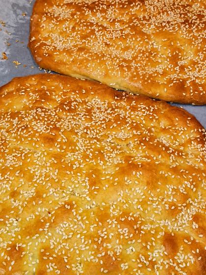 No-Knead Greek Lagana Flatbreads