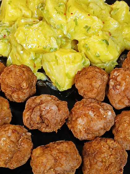 Homemade Greek Meatballs with Mint