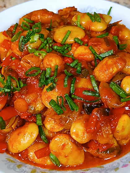 Greek Oven Baked Giant Beans with Vegetables