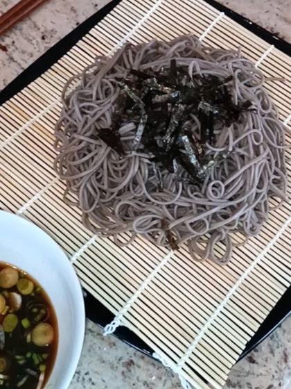 Zaru Soba - Cold Japanese Noodles with Mentsuyu