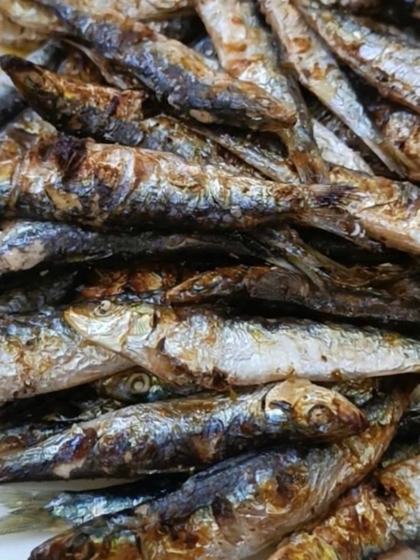 Charcoal Grilled Sardines with Lemon Olive Oil