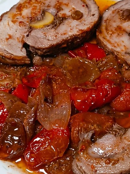 Γιορτινό Χοιρινό Ρολό με Λαχανικά