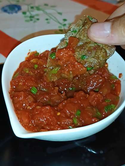 Spicy Tomato Dip with Spring Onion